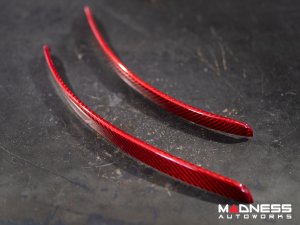 FIAT 500 Splashguards in Carbon Fiber - Set of 2 - Red Candy 